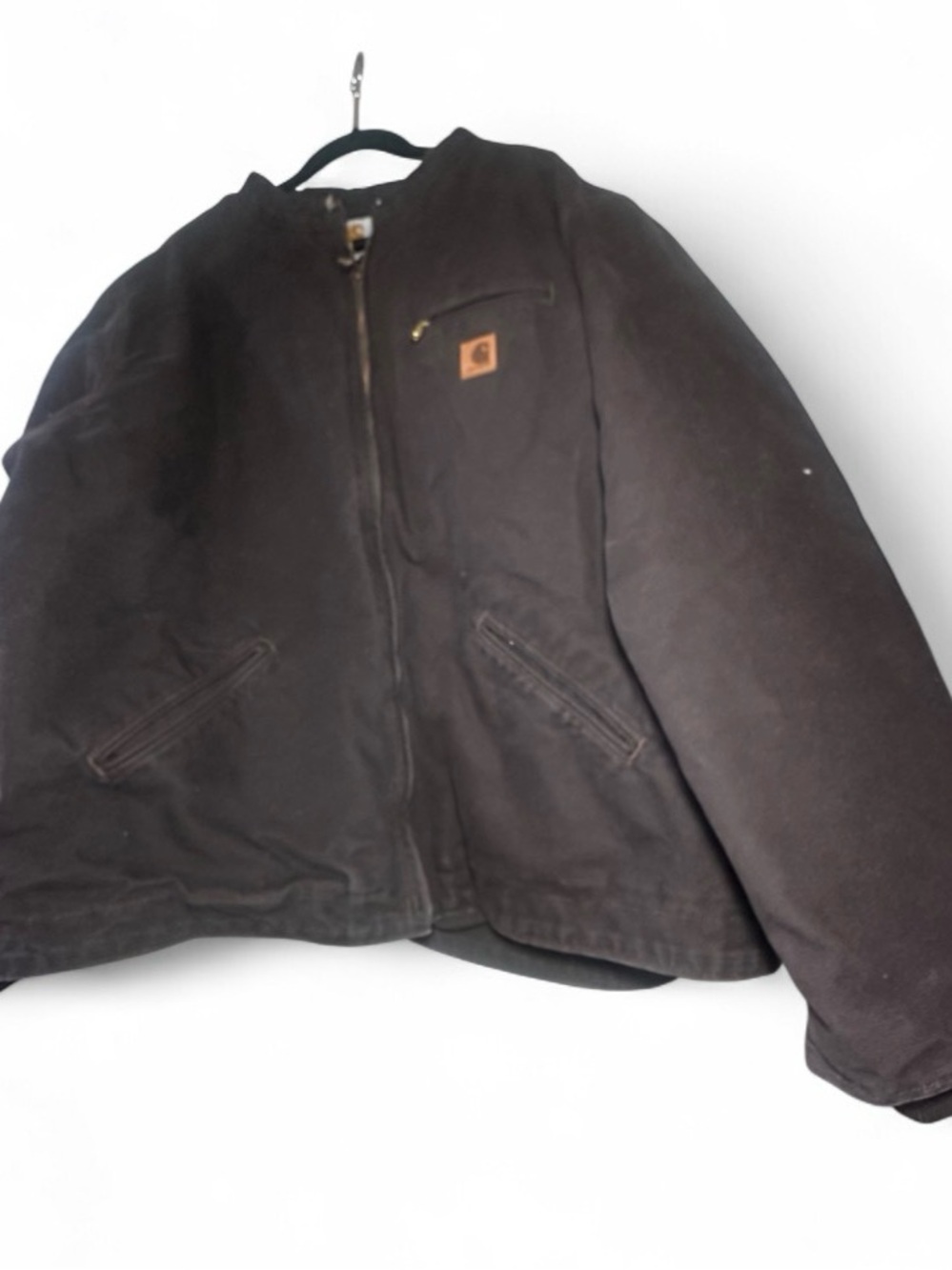 Carhartt Dark Brown Zip-Front Insulated Puffer Jacket XXL